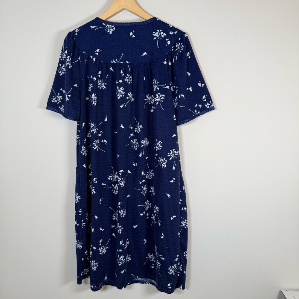 Adonna Sleepwear Bundle Set Lot Of 2 Plaid Floral Nightgown Pajama House Dresses - Picture 7 of 11